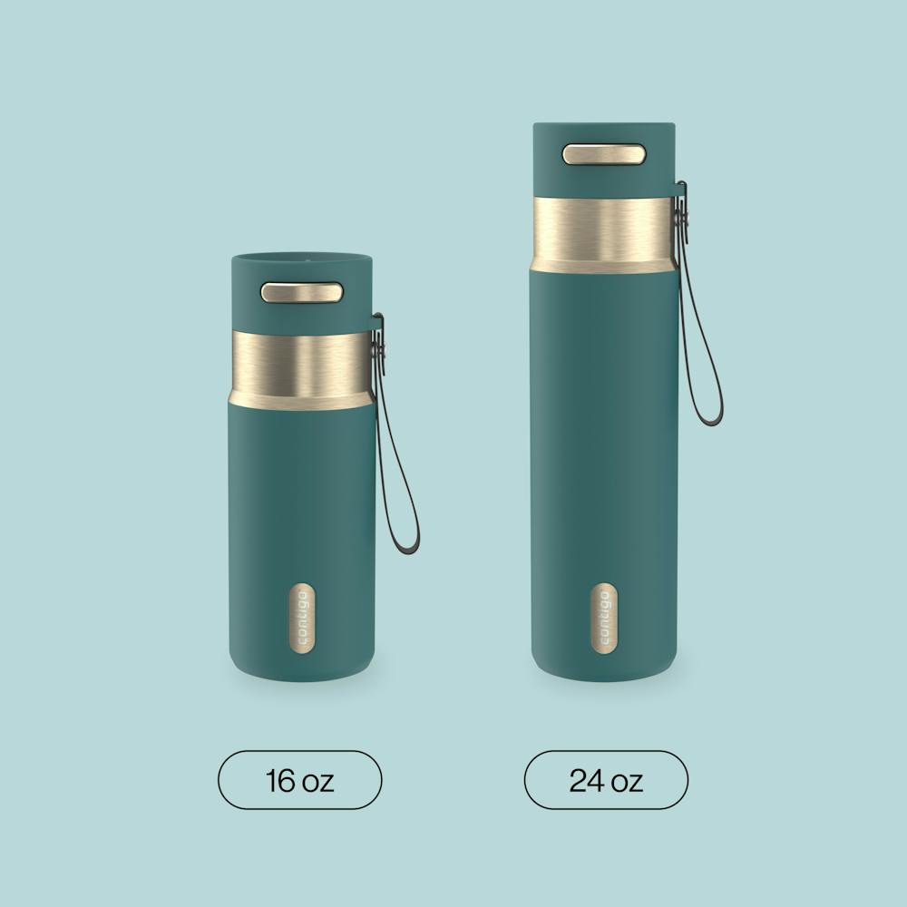 24 oz AutoSeal® Bottle - Mineral Teal Champagne